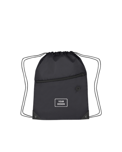 Borsa con chiusura a cerniera e cordoncino