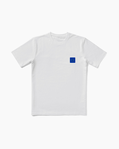 100% EU Made Heavyweight Relaxed T-Shirt (White) + Flag