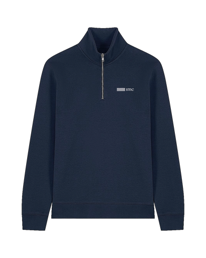 Unisex Quarter Zip Sweatshirt (Navy) Embroidery