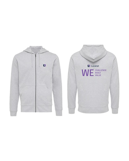 Zipper Hoodie - Heather Grey