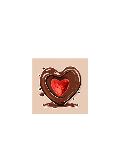 Biglietto con Cuore di Cioccolato